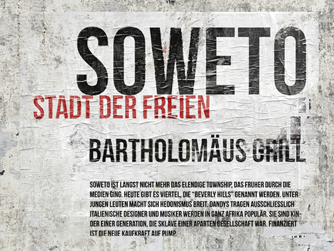 Layout interaktives iPad Magazin Cover Soweto Layout interaktives iPad Magazin Cover Soweto | Grafik Design Freelancer Berlin