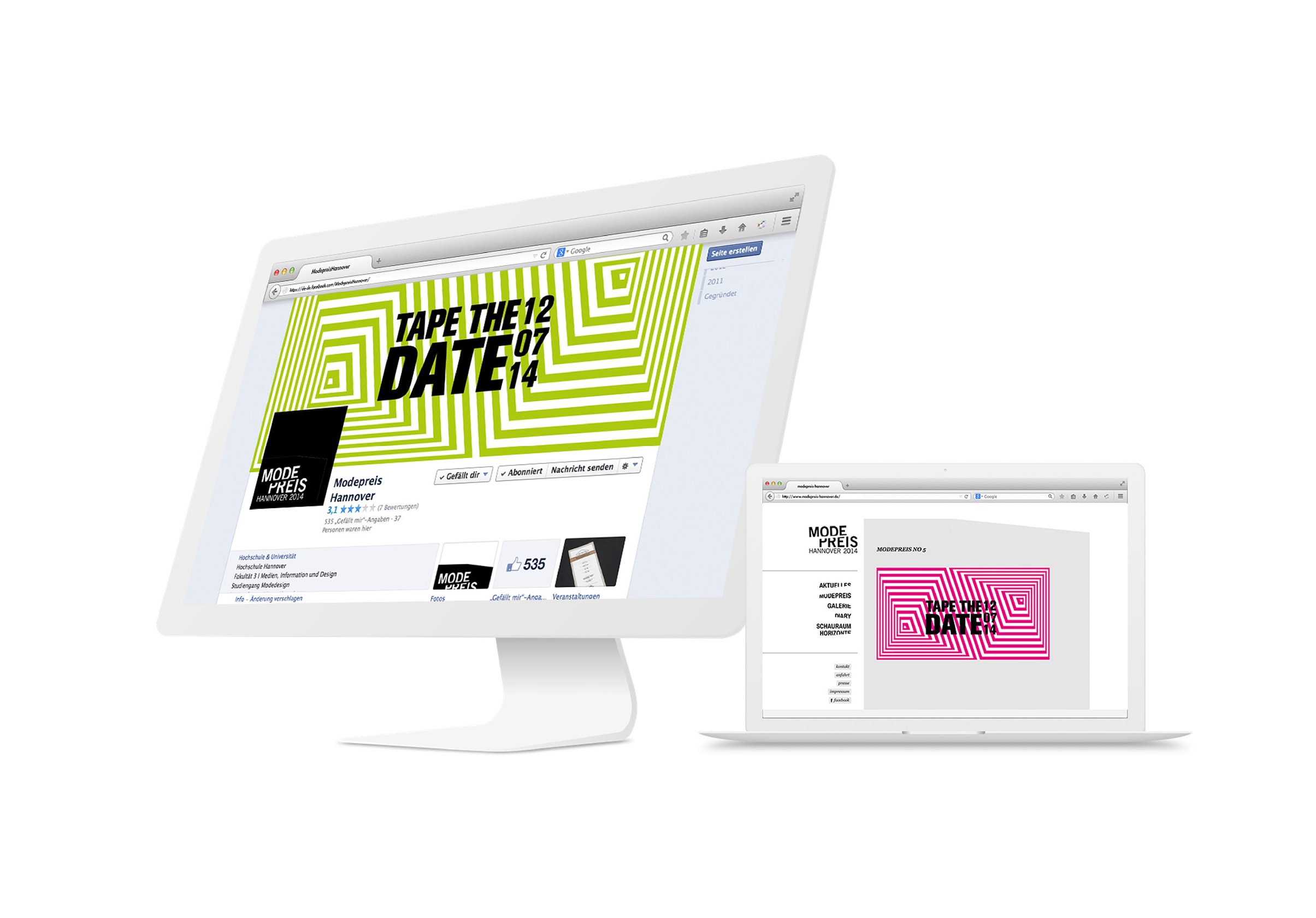 Corporate Design, Brandig, Event Design, Modepreis Hannover Website | Freelancer Grafik Design Berlin