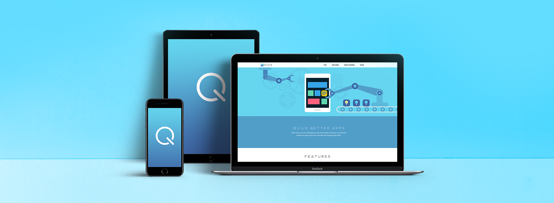 Corporate Design Qoios, App, Design, Illustration, Layout Website und Logo | Freelancer Berlin